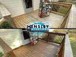 cleaning a deck for customer in Rome GA